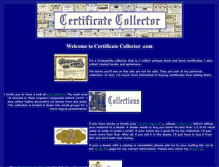 Tablet Screenshot of certificatecollector.com